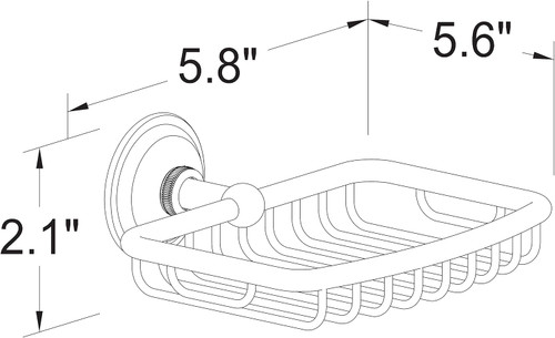 Ginger 26550/PN London Terrace Soap Basket Polished Nickel