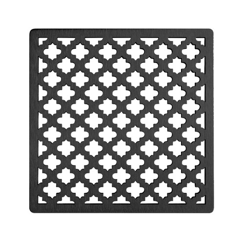 Infinity Drain 5" x 5" MS 5 BK Center Drain Decorative Cover: Matte Black