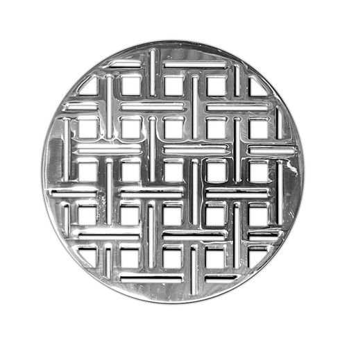 Infinity Drain 5" Round RVS 5 PS Center Drain Decorative Cover: Polished Stainless