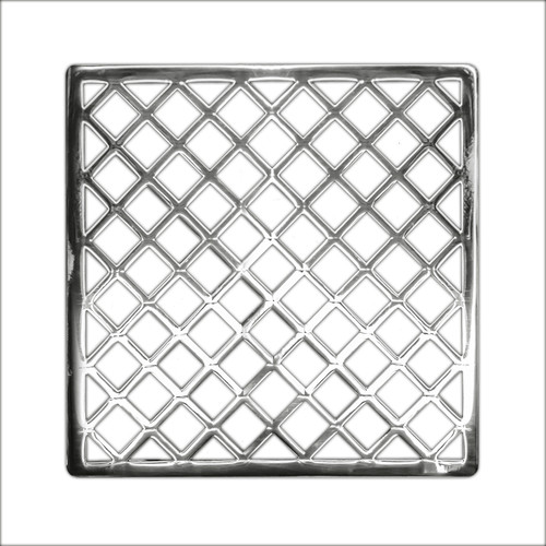Infinity Drain 5" x 5" XS 5 PS Center Drain Decorative Cover: Polished Stainless