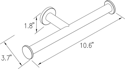 Ginger 4609/SN Kubic Double Open Toilet Tissue Holder