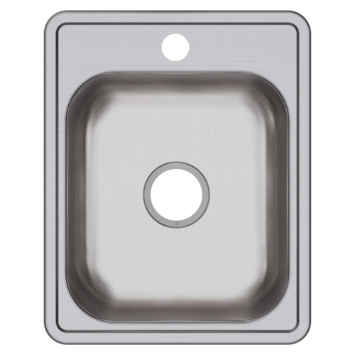 Elkay Dayton Stainless Steel 17" x 21-1/4" x 6-1/2" 1-Hole Single Bowl Drop-in Bar Sink