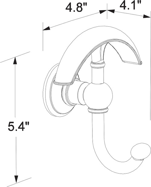 Ginger 4511/PN Columnar Hook Ginger 4511/PN Columnar Hook