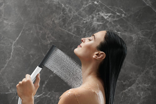 Hansgrohe 26866701 Rainfinity Baton Handshower 100 1-Jet, 2.5 GPM in Matte White