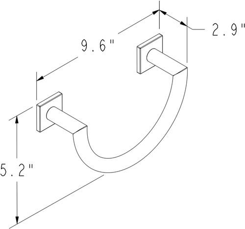 Ginger 5305/PN Towel Ring Polished Nickel