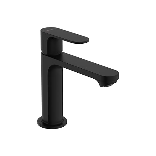 hansgrohe 72517671 Rebris S Single-Hole Faucet 110 with Pop-Up Drain, 1.2 GPM in Matte Black