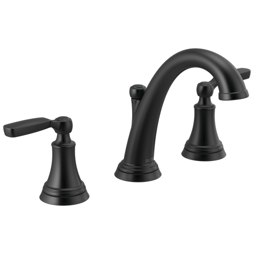 Delta Woodhurst 3532LF-BLMPU Two Handle Centerset Bathroom Faucet in Matte Black Finish