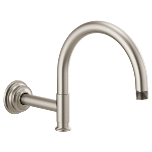 Brizo RP100326NK Invari 12 1/8" Arc Shower Arm And Flange: Luxe Nickel