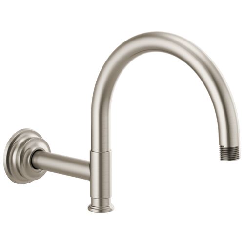 Brizo RP100326NK Invari 12 1/8" Arc Shower Arm And Flange: Luxe Nickel