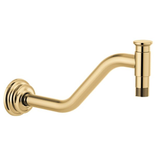 Brizo RP100325PG Invari 11" Angled Shower Arm And Flange: Polished Gold