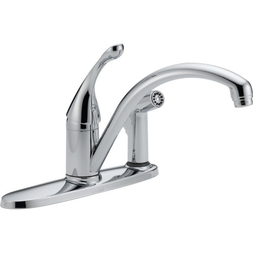 Delta 340-SS-DST Collins Single Handle Kitchen Faucet with Integral Spray STAINLESS