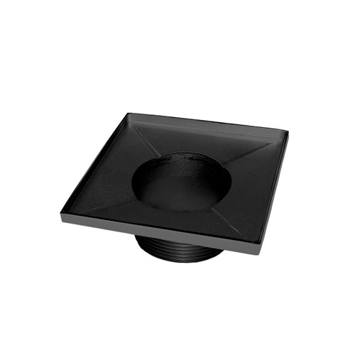 Infinity Drain 4" x 4" T 42-BK Center Drain Throat: Matte Black