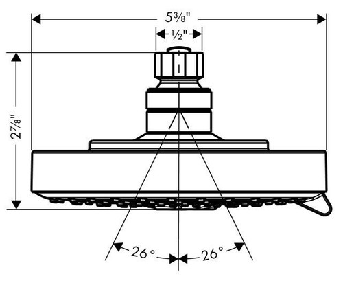 Hansgrohe 27495001 Raindance S Shower Head 150 3-Jet, 2.5 GPM in Chrome Hansgrohe 27495001 Raindance S Shower Head 150 3-Jet, 2.5 GPM in Chrome