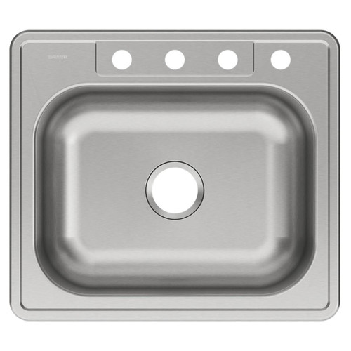 Elkay Dayton Stainless Steel 25" x 22" x 8-1/16", 4-Hole Single Bowl Drop-in Sink