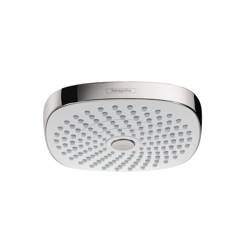 Hansgrohe 04387400 Croma Select E Shower Head 180 2-Jet, 1.8 GPM in White / Chrome Hansgrohe 04387400 Croma Select E Shower Head 180 2-Jet, 1.8 GPM in White / Chrome