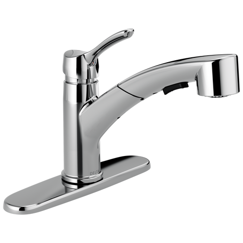 Delta Collins 4140-TP-DST Single Handle Tract-Pack Pull-Out Kitchen Faucet in Chrome Finish
