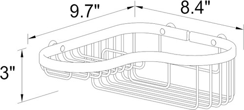 Ginger 504L/PN Splash Large Combo Corner Basket