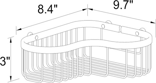 Ginger 505L/SN Splash Large Corner Basket