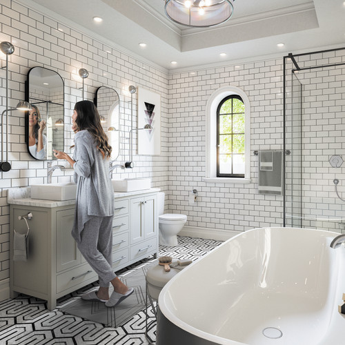 Hansgrohe 04832830 Locarno Wallbar, 36" in Polished Nickel