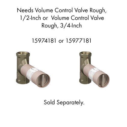 AXOR 38974821 Uno Volume Control Trim in Brushed Nickel