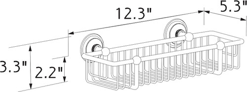 Ginger 26552/PN London Terrace 12" Basket Polished Nickel