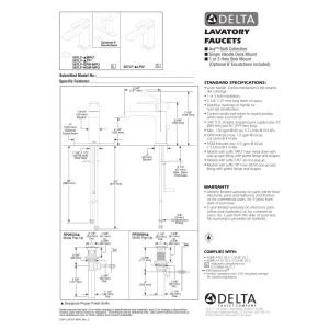 Delta Ara 1.0 GPM Single Hole Bathroom Faucet with Drain - Chrome