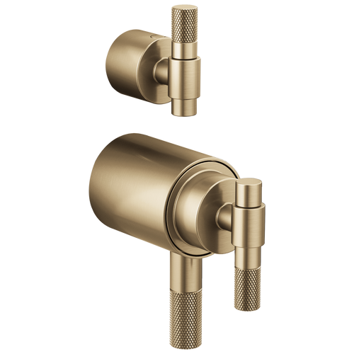 Brizo HL7533-GL Litze TempAssure Thermostatic Valve With Integrated Diverter T-Lever Handle Kit: Luxe Gold