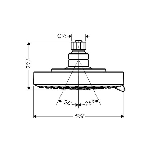 Hansgrohe 27495821 Raindance S Shower Head 150 3-Jet, 2.5 GPM in Brushed Nickel Hansgrohe 27495821 Raindance S Shower Head 150 3-Jet, 2.5 GPM in Brushed Nickel