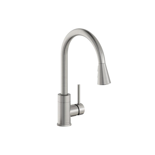 Elkay Avado Single Hole Kitchen Faucet with Pull-down Spray and Forward Only Lever Handle Lustrous Steel
