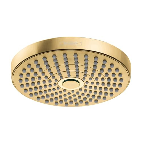 Hansgrohe 04825250 Croma Select S Shower Head 180 2-Jet, 2.5 GPM in Brushed Gold Optic