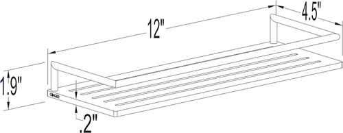 Ginger 28502/SN Surface Shower Shelf-12" Shelf