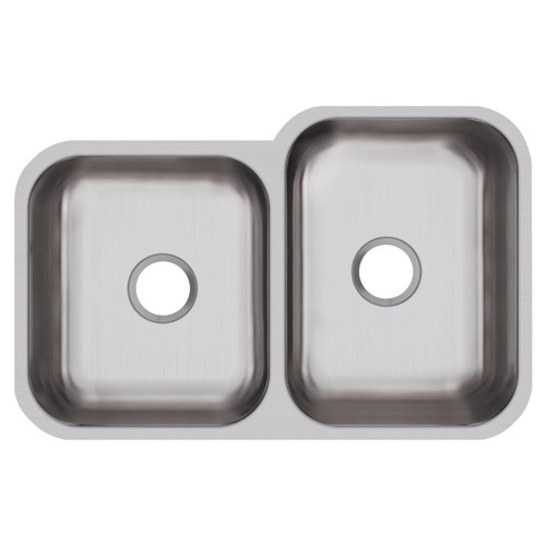 Elkay Dayton Stainless Steel 31-3/4" x 20-1/2" x 10" 40/60 Double Bowl Undermount Sink - DXUH312010L