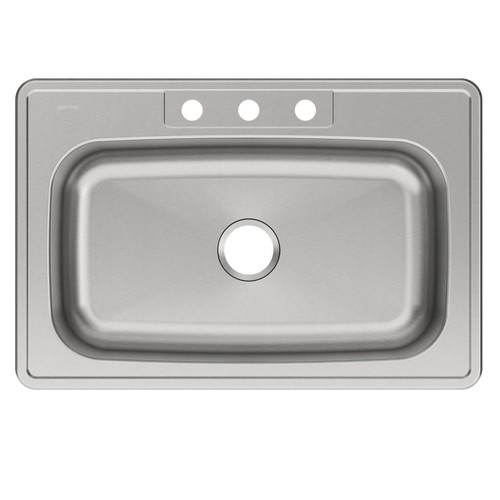 Elkay Dayton Stainless Steel 33" x 22" x 8-1/16", 3-Hole Single Bowl Drop-in Sink