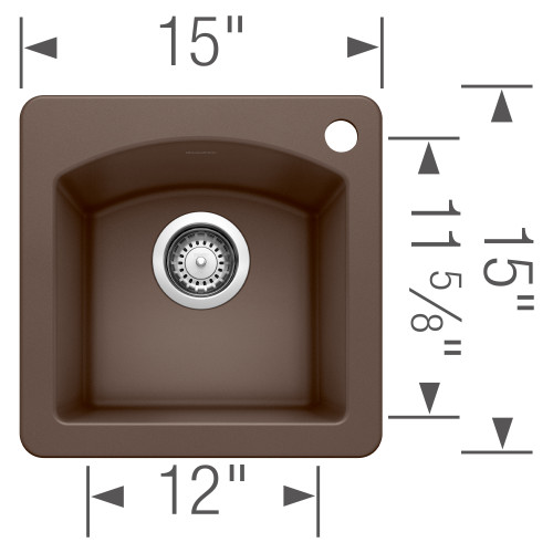 Blanco 440202 Diamond Bar Sink Silgranit II: Cafe Brown Drop In Kitchen Sink Blanco 440202 Diamond Bar Sink Silgranit II: Cafe Brown Drop In Kitchen Sink