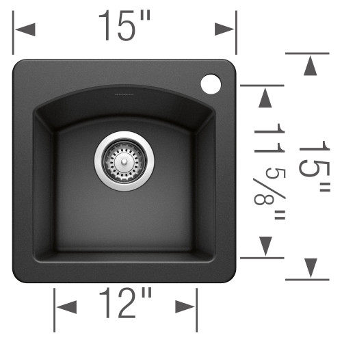 Blanco 440204 Diamond Bar Sink Silgranit II: Anthracite Drop In Kitchen Sink Blanco 440204 Diamond Bar Sink Silgranit II: Anthracite Drop In Kitchen Sink