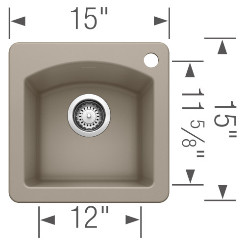 Blanco 441295 Diamond Bar Sink Silgranit II - Truffle Drop In Blanco 441295 Diamond Bar Sink Silgranit II - Truffle Drop In
