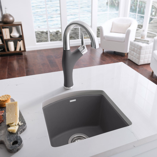 Blanco 441477 Diamond Bar Sink Silgranit II - Cinder Drop In Blanco 441477 Diamond Bar Sink Silgranit II - Cinder Drop In
