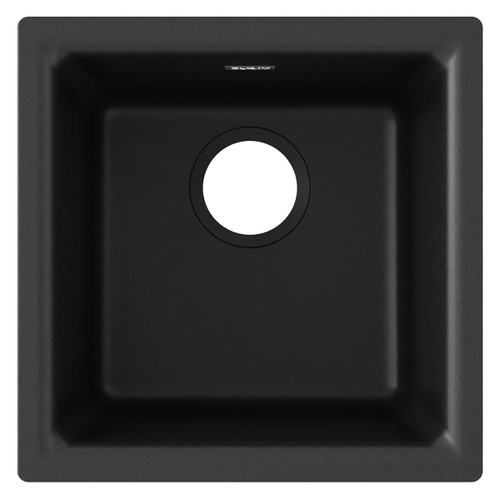 Elkay Quartz Classic 15-3/4" x 15-3/4" x 7-11/16", Single Bowl Dual Mount Bar Sink, Black