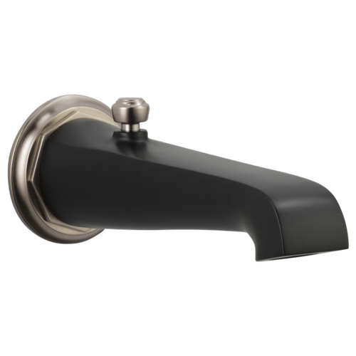 Brizo RP78581NKBL Rook Tub Spout - Pull-up Diverter: Luxe Nickel /Matte Black