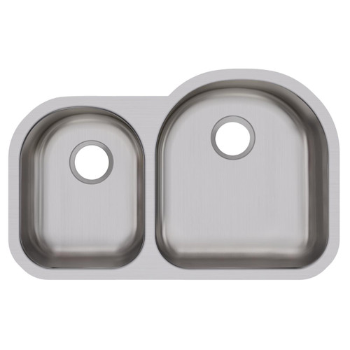 Elkay Dayton Stainless Steel 31-1/4" x 20" x 8", Offset 40/60 Double Bowl Undermount Sink - DCFU3119L