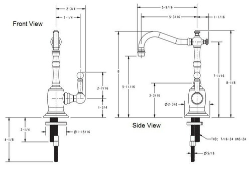 Newport Brass Chesterfield 108C/15S Cold Water Dispenser Satin Nickel Newport Brass Chesterfield 108C/15S Cold Water Dispenser Satin Nickel