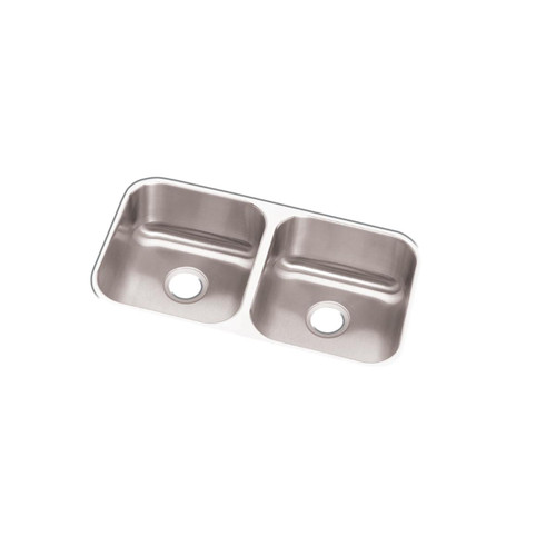 Elkay Dayton Stainless Steel 31-3/4" x 18-1/4" x 9" Equal Double Bowl Undermount Sink
