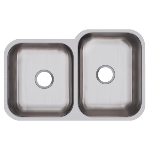 Elkay Dayton Stainless Steel 31-3/4" x 20-1/2" x 10" 40/60 Double Bowl Undermount Sink - DCFU312010L