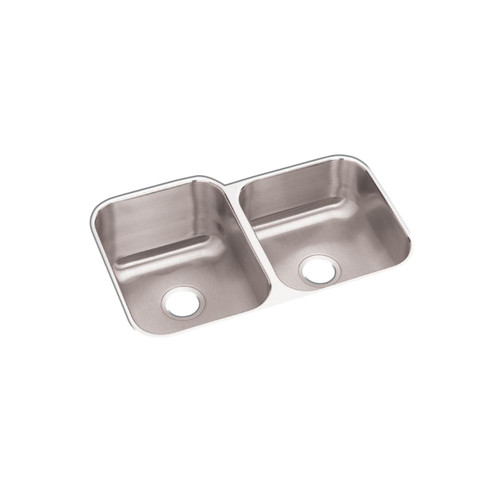Elkay Dayton Stainless Steel 31-3/4" x 20-1/2" x 10" 60/40 Double Bowl Undermount Sink - DCFU312010R