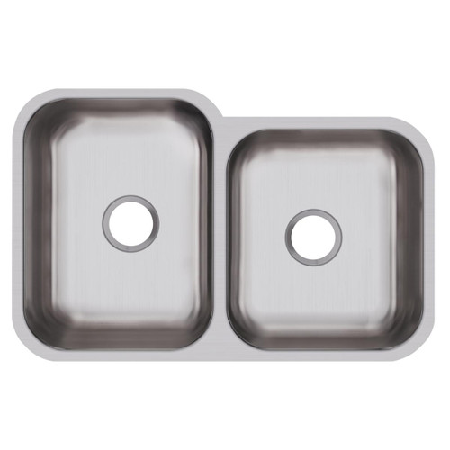 Elkay Dayton Stainless Steel 31-3/4" x 20-1/2" x 10" 60/40 Double Bowl Undermount Sink - DCFU312010R