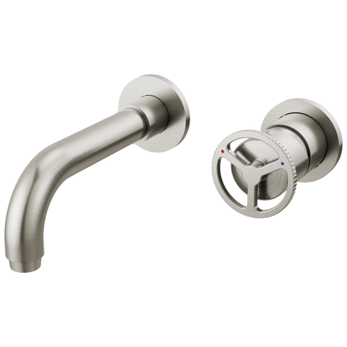 Delta Trinsic T3558LF-SSWL Two Handle Wall Mount Bathroom Faucet Trim in Stainless Finish