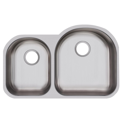 Elkay Dayton Stainless Steel 31-1/4" x 20" x 8", Offset 40/60 Double Bowl Undermount Sink - DXUH3119L