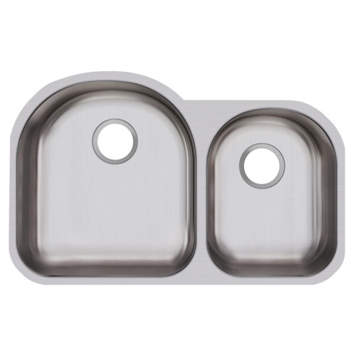 Elkay DXUH3119R Dayton Stainless Steel 31-1/4" x 20" x 8", Offset 60/40 Double Bowl Undermount Sink