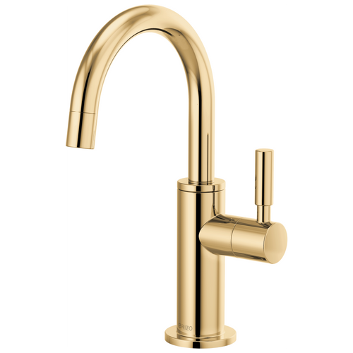 Brizo 61320LF-C-PG Solna® Beverage Faucet with Arc Spout: Polished Gold