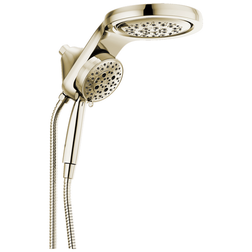 Delta Universal Showering Components 58680-PN-PR25 HydroRain H2Okinetic 5-Setting Two-In-One Shower Head in Lumicoat Polished Nickel Finish